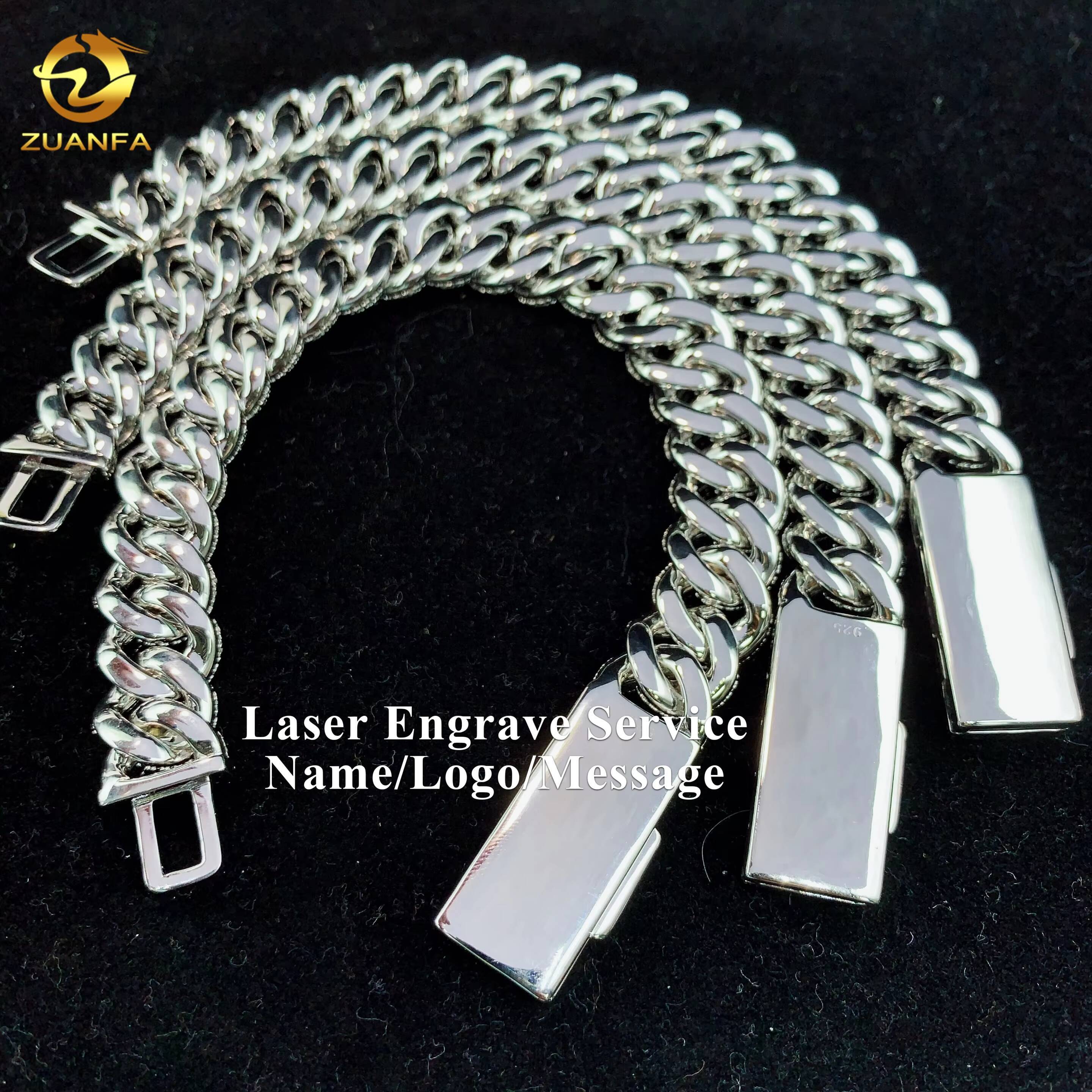 Ready to Ship 3 Rows 13mm Moissanite Cuban Link Chain Rapper Prong Chain Prong Hip Hop Necklace Rapper