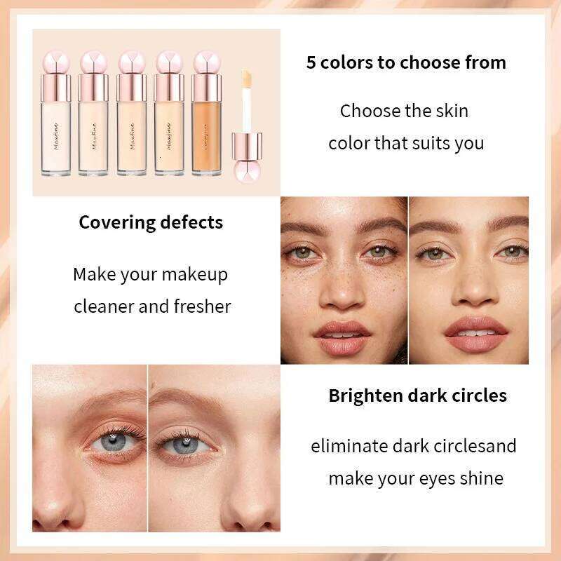 Concealer with Pore Blurring Moisturizing Oil Control Long Lasting Sweat Resistant Non Transfer for Covering Facial Blemishes X250728