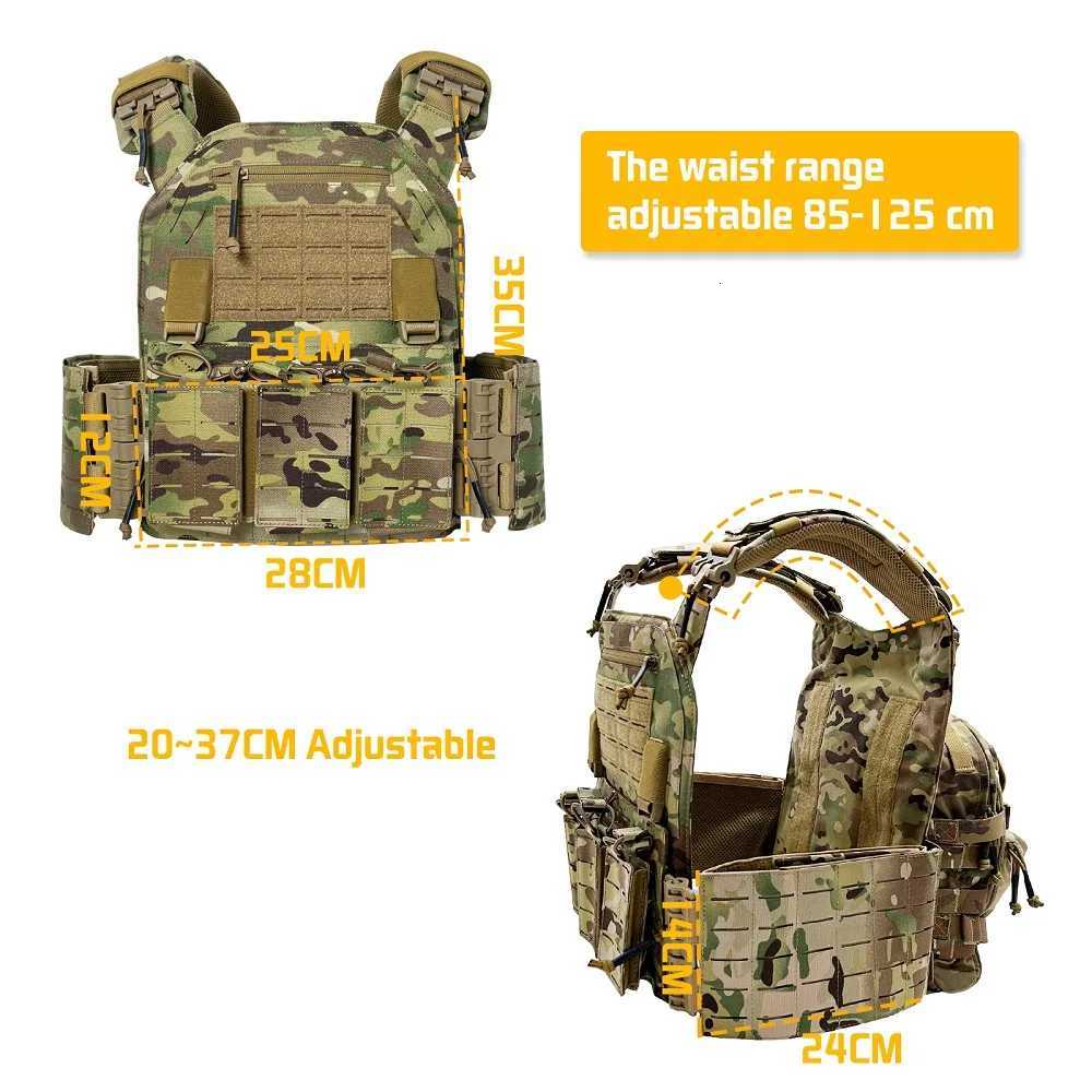 EMERSONGEARS ZH02 Nylon Combat suit laser cutting vest with hydration backpack with 5.56 triple magazine pouch Z250728