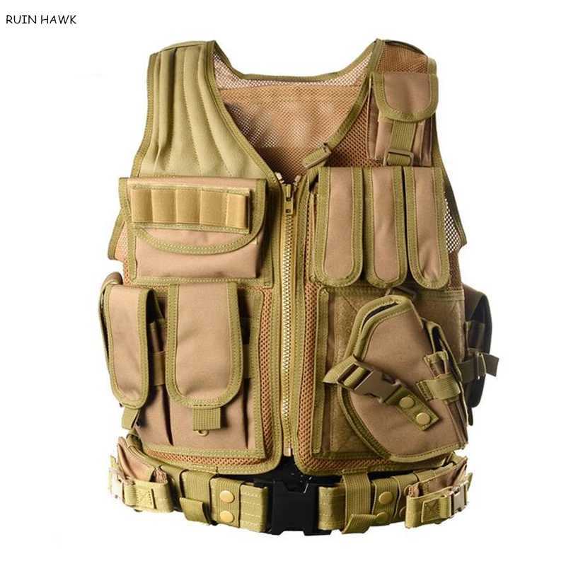 Tactical Molle Hunting Clothes Military Airsoft Paintball War Game Body Armor Army Police Armor Vest Z250728
