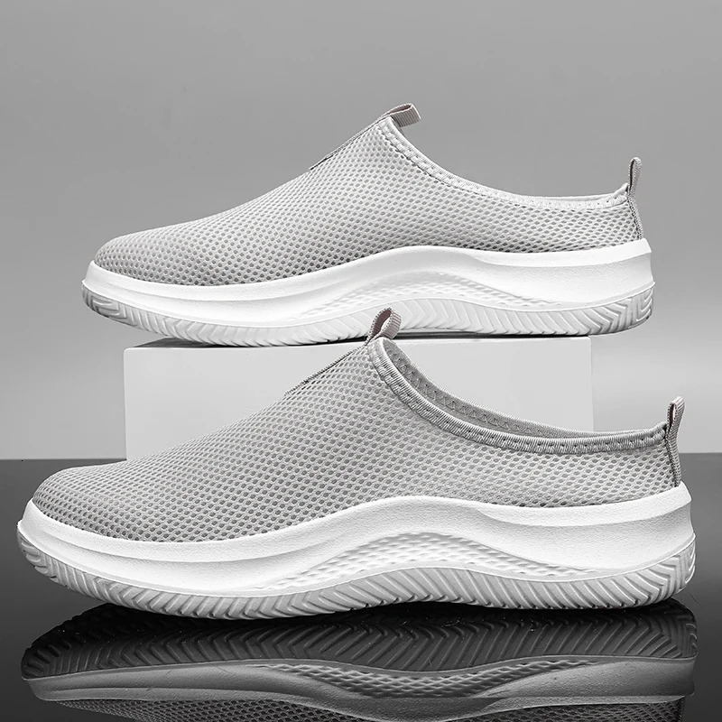 Men Casual Shoes Slip-On Half Slippers Running Shoes Men Plus Size Sport Shoes Lightweight Comforty Breathable Walking Sneakers 250725
