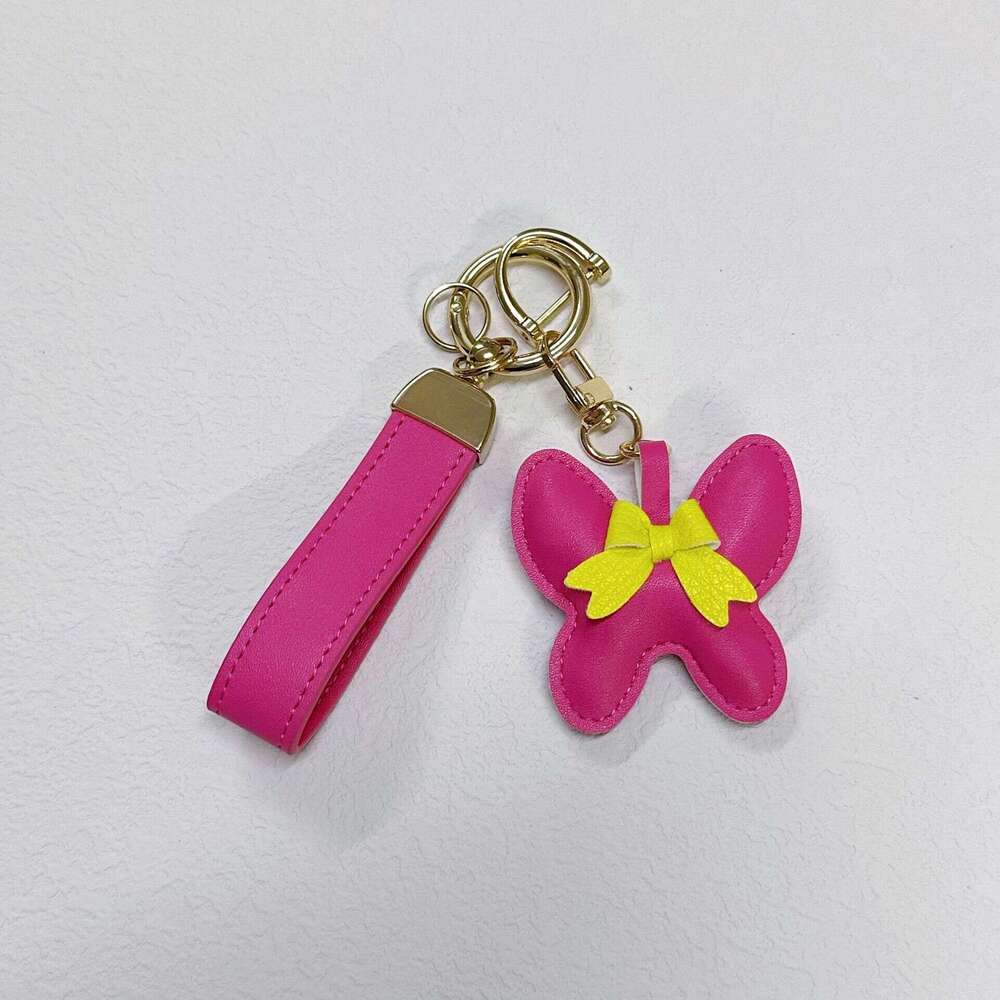 Cute Butterfly Keychain Charm - Stylish Bag & Car Accessory with Tassel/Pu Strap ( Trendy Gift)