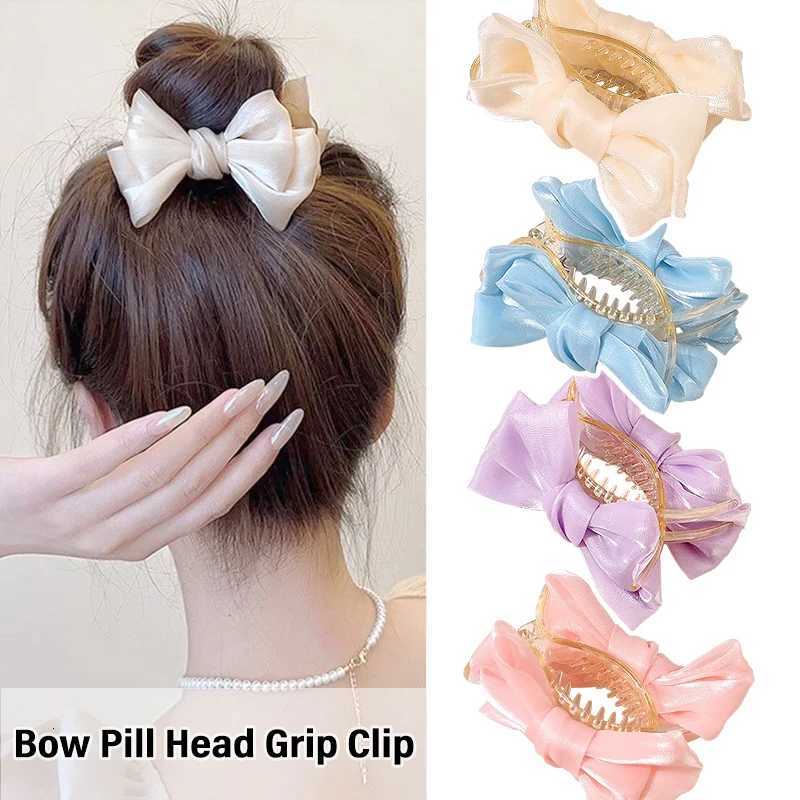 8CM Korean Bow Hair Clip - Elegant Non-Slip Ponytail Braid Grip for Women Girls Daily/Fashion Hairstyles Z250729