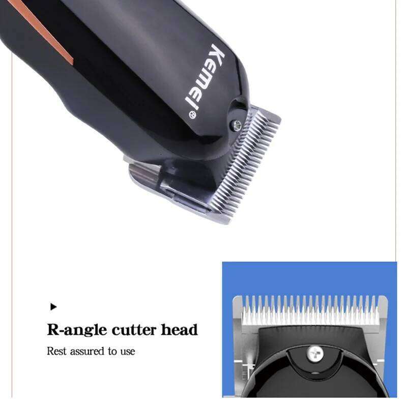 Kemei 1756 Clipper Professional Barber Fade Hair Cutting hine Rechargeable Electric Cordless Trimmer Men Strong Power