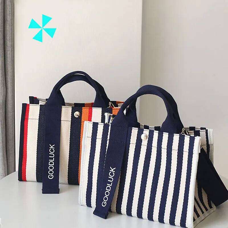Female Large Capacity Handbag With Waterproof Coating Crossbody Shoulder Fashionable Canvas Bag