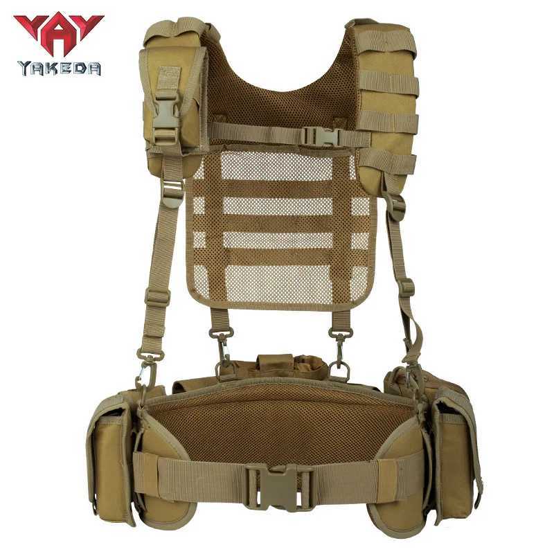 YAKEDA Outdoor Tactical Gear Belly Protector Camouflage Military Fan Tactical Multifunctional Accessory Equipment Tactical Vest. Z250728