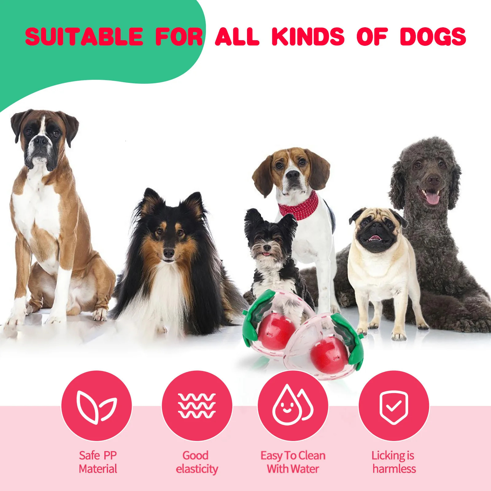Cute rubber strawberry toy that makes squeaking sounds when squeezed by pet dogs suitable for small and mediumsized dogs 250729