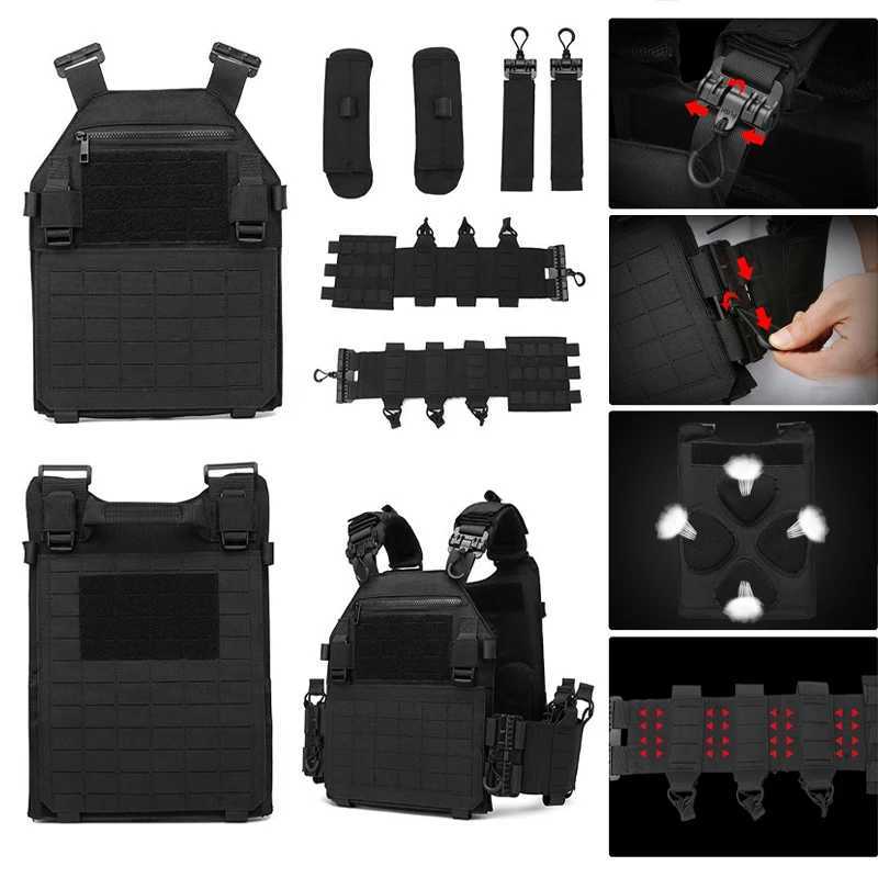 Multi-functional wear-resistant tactical vest outdoor training clothes outdoor equipment protective waistcoat Z250728