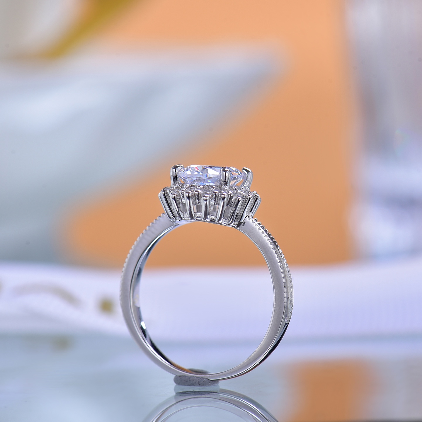 Elegant Ribbon Princess Diana Moissanite Ring - 0.8ct Brilliant Cut, Shiny & Timeless, Perfect Gift for Special Occasions