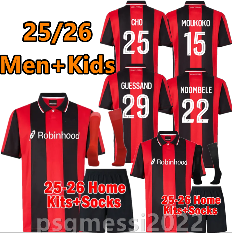 25 26 OGC Nice FC DELORT MELOU GOUIRI soccer jerseys 25 26 DOLBERG DANTE KAMARA ATAL ATAL Kluivert Stengs football shirts 888