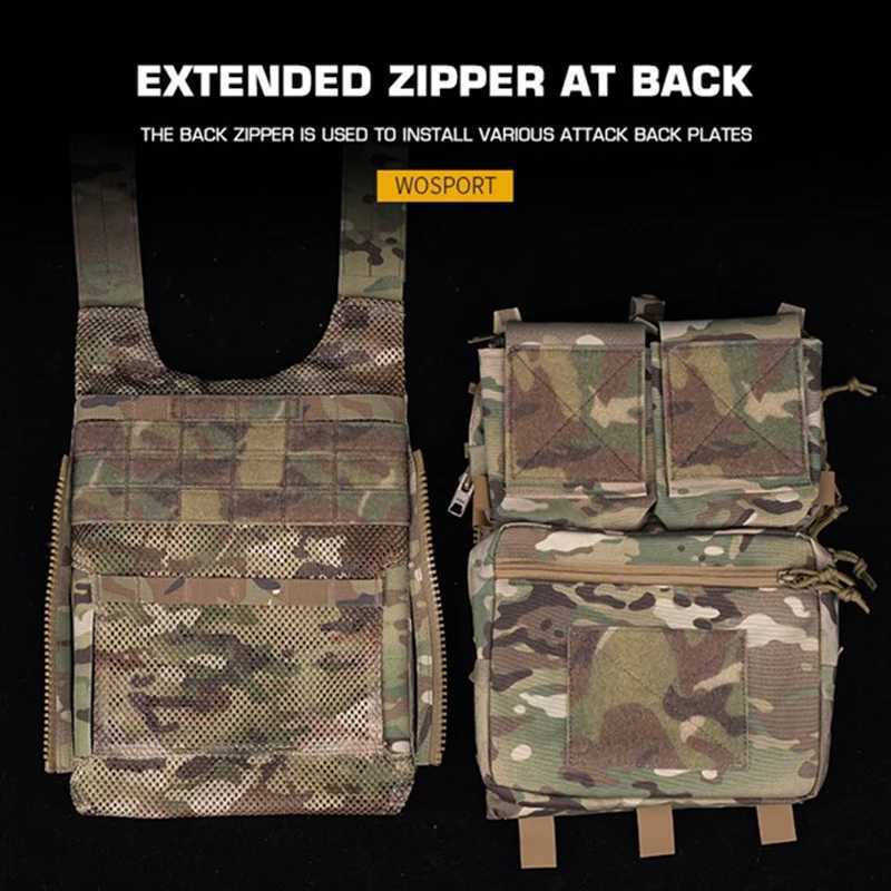 WOSPORT Tactical Vest Lightweight Hunting Vest Carrier MOLLE Adjustable Harness for Airsoft Water Sports Outdoor Survival Team Z250728