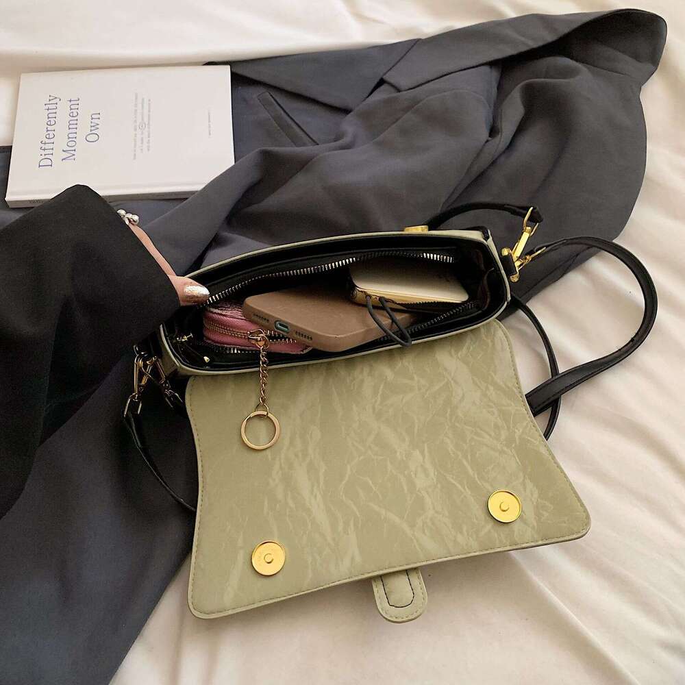 Underarm Niche Design Korean Style Printed Shoulder Casual Versatile Texture Commuter Bag for Women