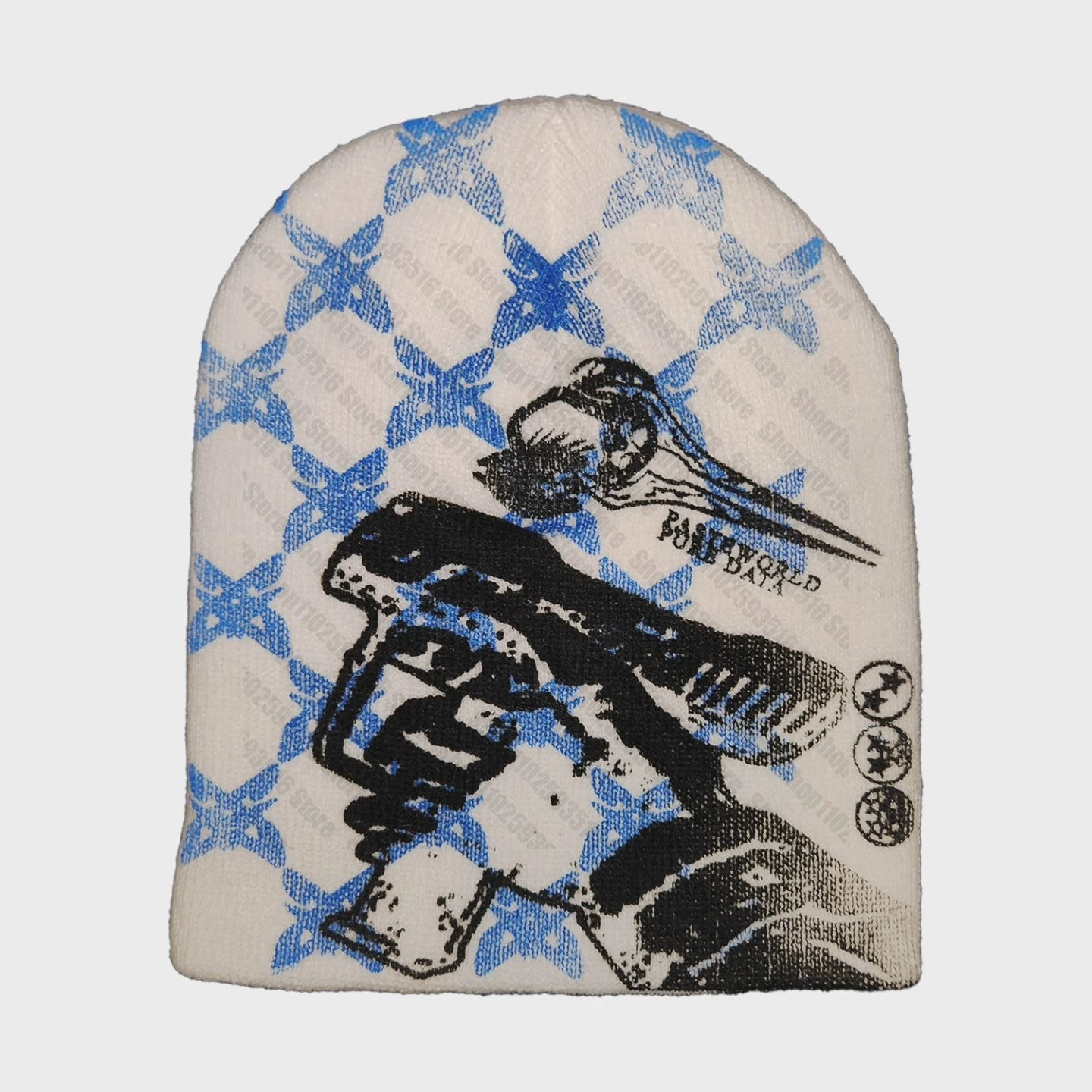 Winter Accessories Knitted Hat Gothic Print Beanies Y2k Harajuku Funny Hats Cute Punk 2000s Trend Mens Caps Vintage Emo Womens 250724