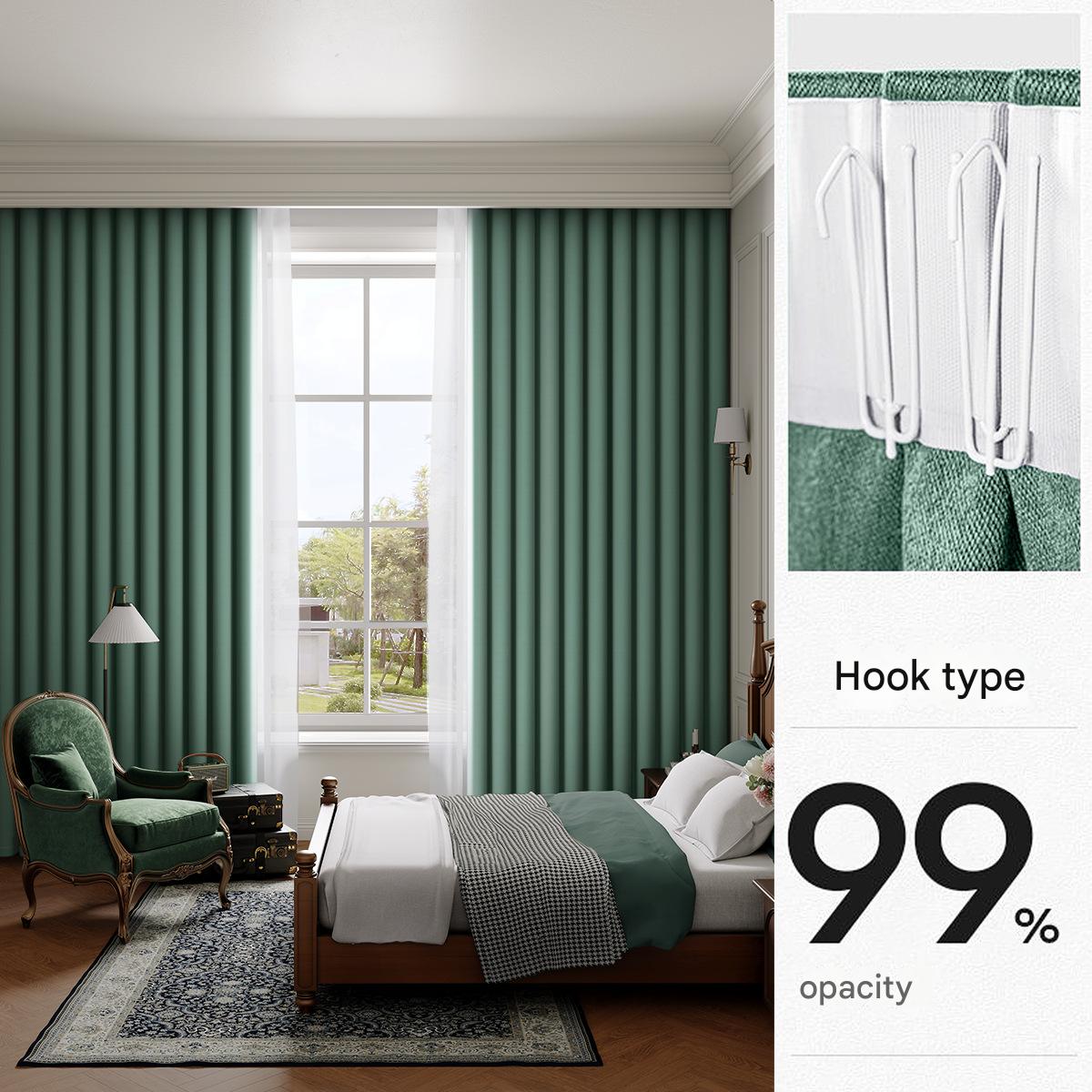 YL-36730 punch-free sunshade curtains, fully blackout curtains, finished curtains, strong blackout and heat insulation floating curtains, blackout cur