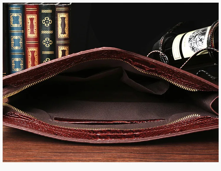 Grain Men Envelope Clutch Bag PU Leather Clutches Bolsas Alligator Print Man Evening Bags Purse Cell Phone Pocket 250723