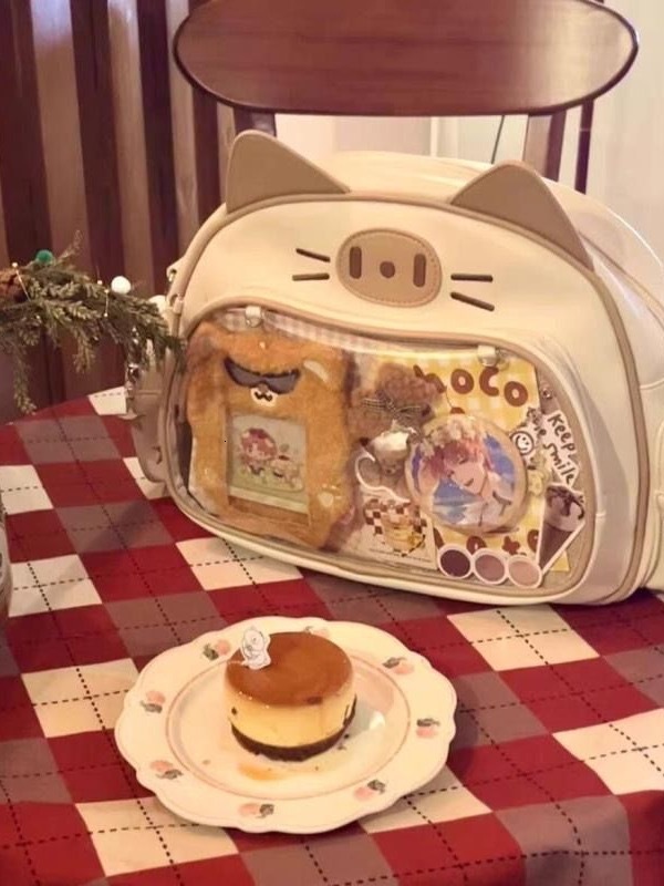 2025 Designer's New Sweet Cool Multi functional Badge Grain Single Shoulder Cross Backpack