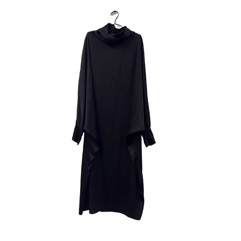 (549) New Solid Color Long-sleeved Loose Long Robe Dress