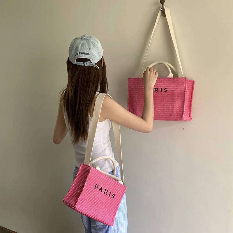 Women's Bags Designer Women's Bags Designer Bohemian Beach Staw Tote Bags Fo Women Designe Handbags Puses New In Papyus Weaving Lettes Top H