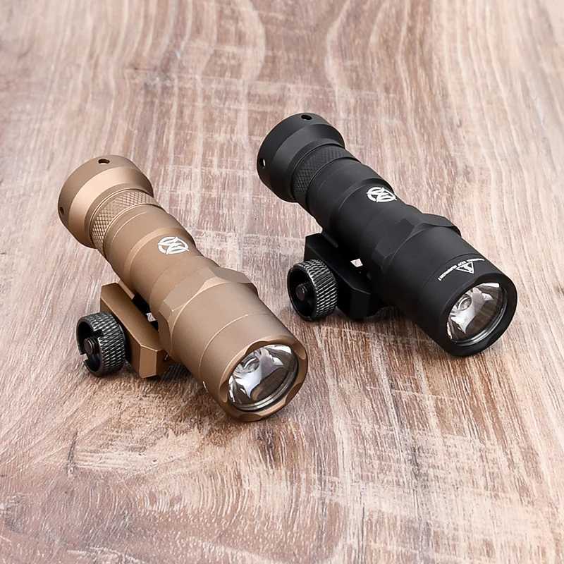 Vadsn Metal M300 Mini Flashlight M300 Outdoor Hunting Airsoft Scout Light Tactical M300B White Led Light Spotlight Fit 20mm Rail R250728
