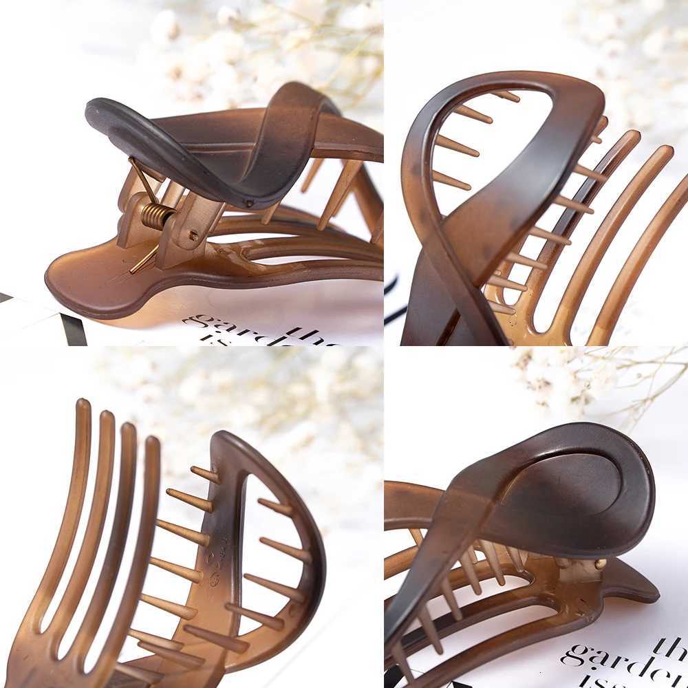 Hair Clip Seamless Plastic Duckbill Claw Women Large Hair Clamp for Women Girls Simple Hairpins Styling Tools Hair Accessories Z250729