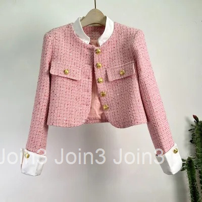 Goddess Sister Style Short Coat Autumn Winter French Texture Fashionable Elegant Stand Collar Top Internet Celebrity