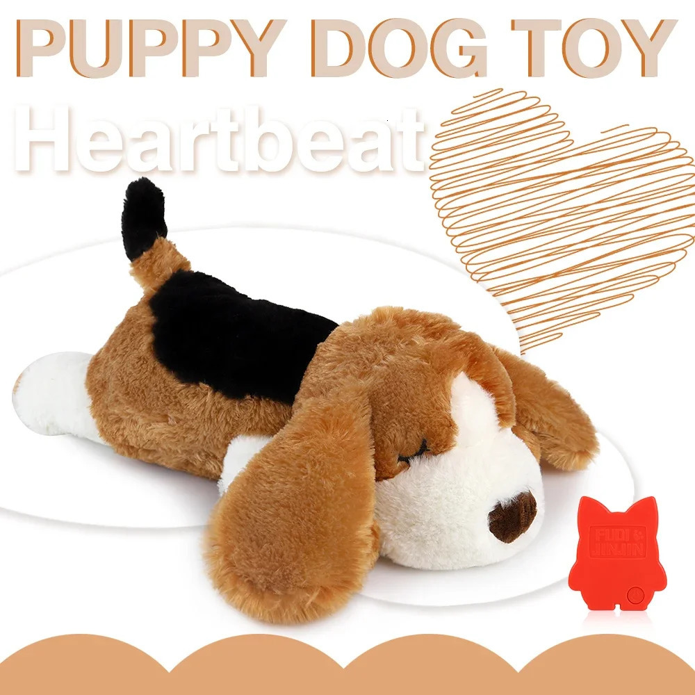 Plush Dog Toys Halloween Gifts Pet Heartbeat Soothing Chew Calming Aids Behavioral Training Toys 250729
