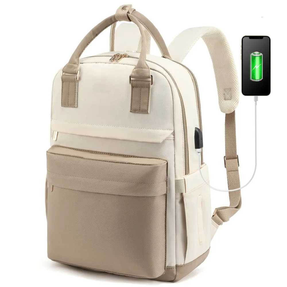 New Simple Style Travel Backpack Nylon Large Capacity Laptop Bag with USB Port Multi-pockets Outdoor Shoulder Bag for Men Women S250728