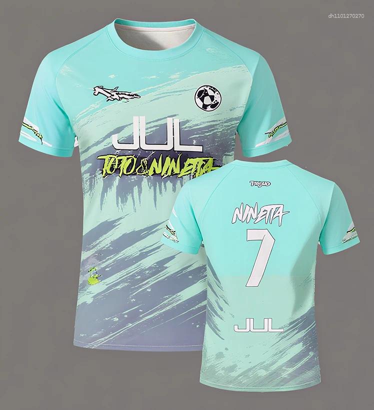 Athletic & Outdoor Apparel 90-minute JUL Series Soccer T-shirt Summer Outdoor Sports Quick-drying Physical Training With Round Collar Soccer Wear