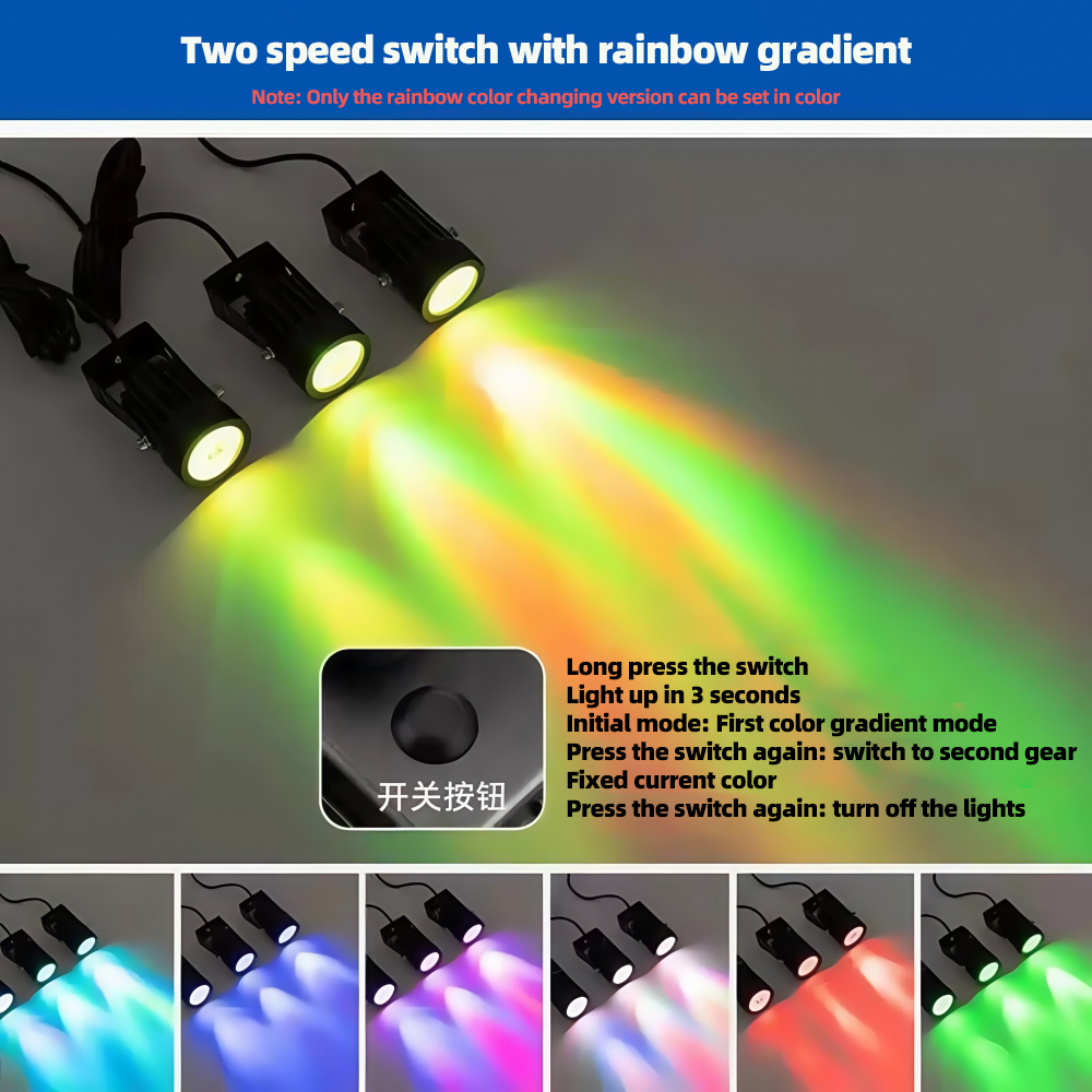 Solar Lawn Light for Courtyard Garden Villa Landscape Colorful Tree Lighting Outdoor Waterproof Decorative Spotlight