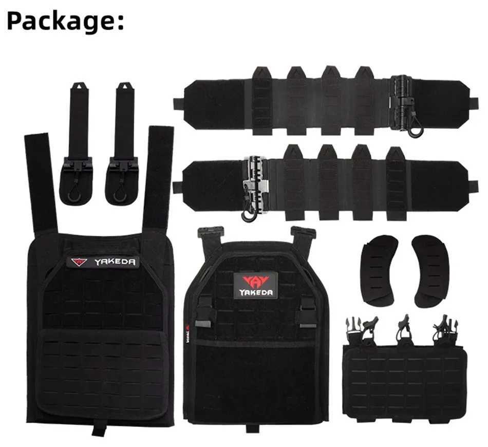 YAKEDA Quick Release Plate Carrier 6094 Tactical Vest Outdoor 1000D Molle Hunting Protective Vest Adjustable CS Combat Equipemnt Z250728