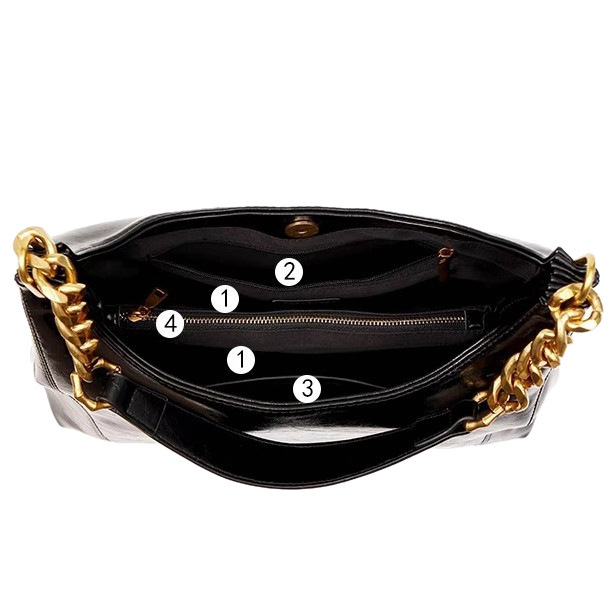 DHAL High-End Tote for Women, Large Capacity Commuter Underarm Shoulder Bag, 2025 New Soft Leather Crossbody Chain Bag