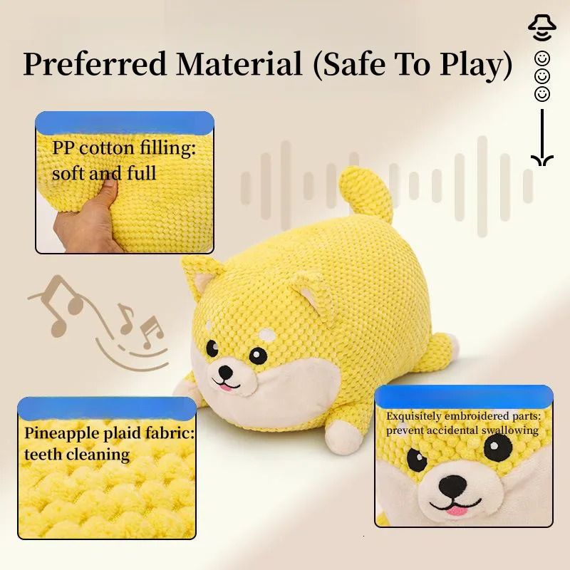 Dog Interactive Toy Piggy Bite Resistant Grinding Teeth Cleaning Large Entertainment Puppy Boredom Pet Plush Toy 250729