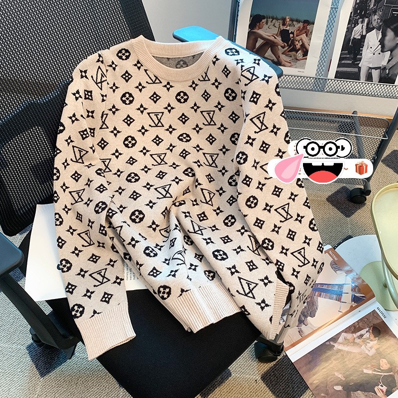 Velvet round neck Thick sweater Knitted sweater warm jacket inner layer base layer women pullover outer layer