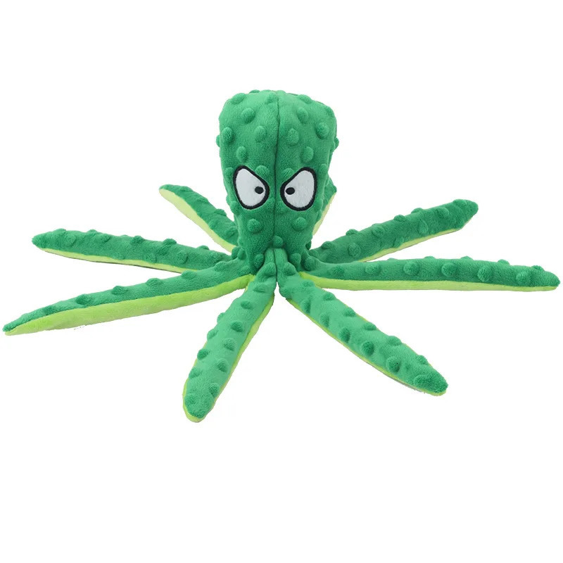 Pet Plush Toy Octopus Dog Interactive Indestructible Bite Resistant Sound Puppy Squeaky Rattle for Supplies 250729
