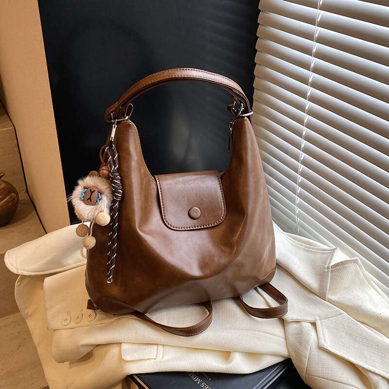 High-end Soft Leather for Women Large Capacity Commuter Single Shoulder Crossbody Multifunctional Backpack
