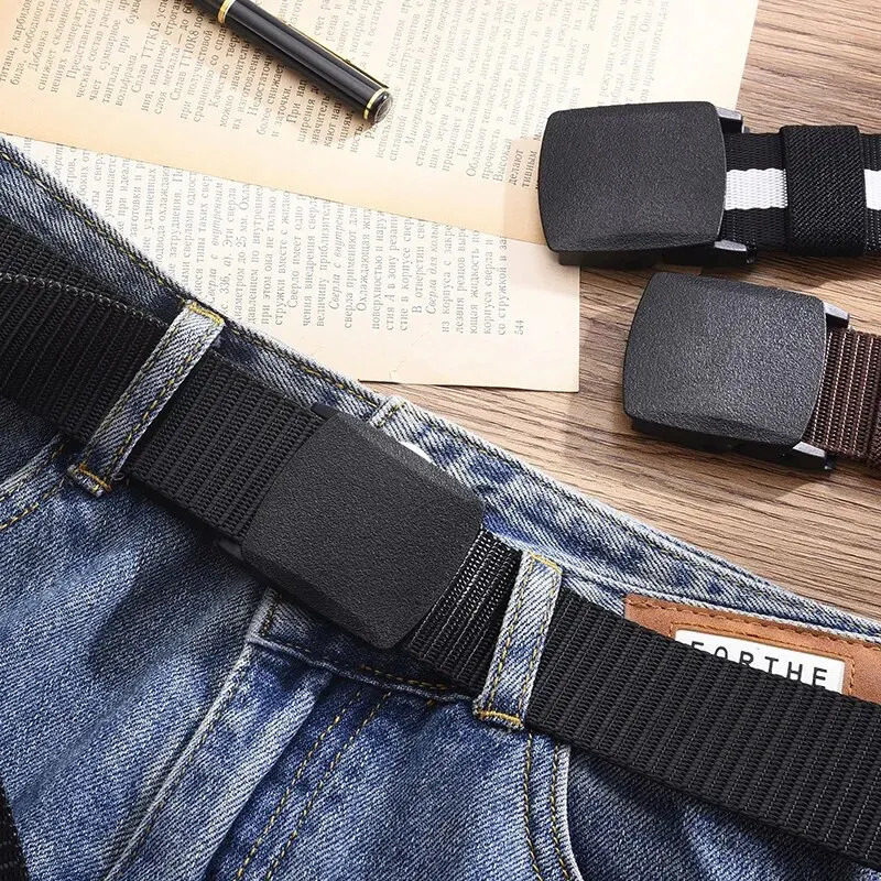 Mens Belt Outdoor Casual Canvas Metal Free Training Nylon Tactical With Pants Jeans Sports Belts For Men Women 250716
