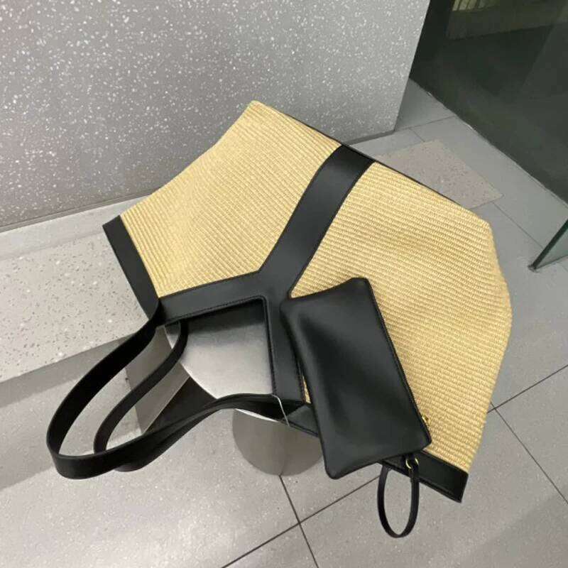 Women's Bags Designer Women's Bags Designer Beach Ovesize Tote Bags Fo Women Designe Handbag Puse New In Staw With Cowhide Lage Capacity Und