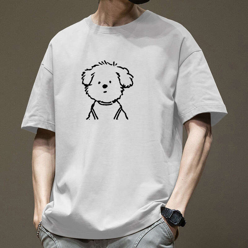 Designer T Shirt Pure Cotton Short Sleeve T-Shirt For Men American Retro 2025 Student Top Men's Round Neck Pattern Print Japanese Style Graphic T
