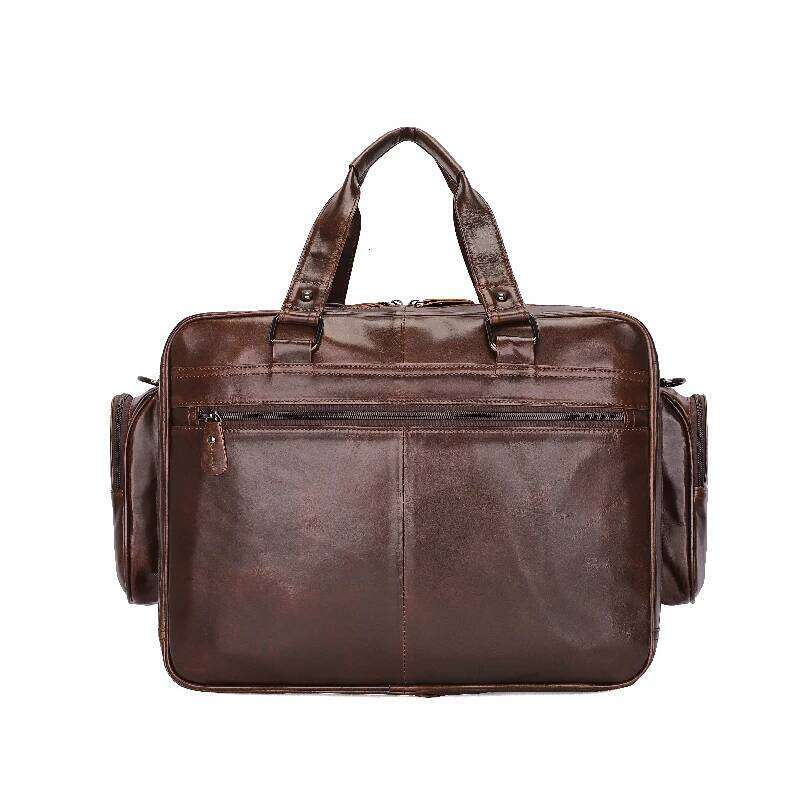 OLOEY Nesitu Vintage Big Large Capacity 100% Guarantee Genuine Leather Men Messenger Bags Briefcase 15.6'' Laptop Portfolio M7150