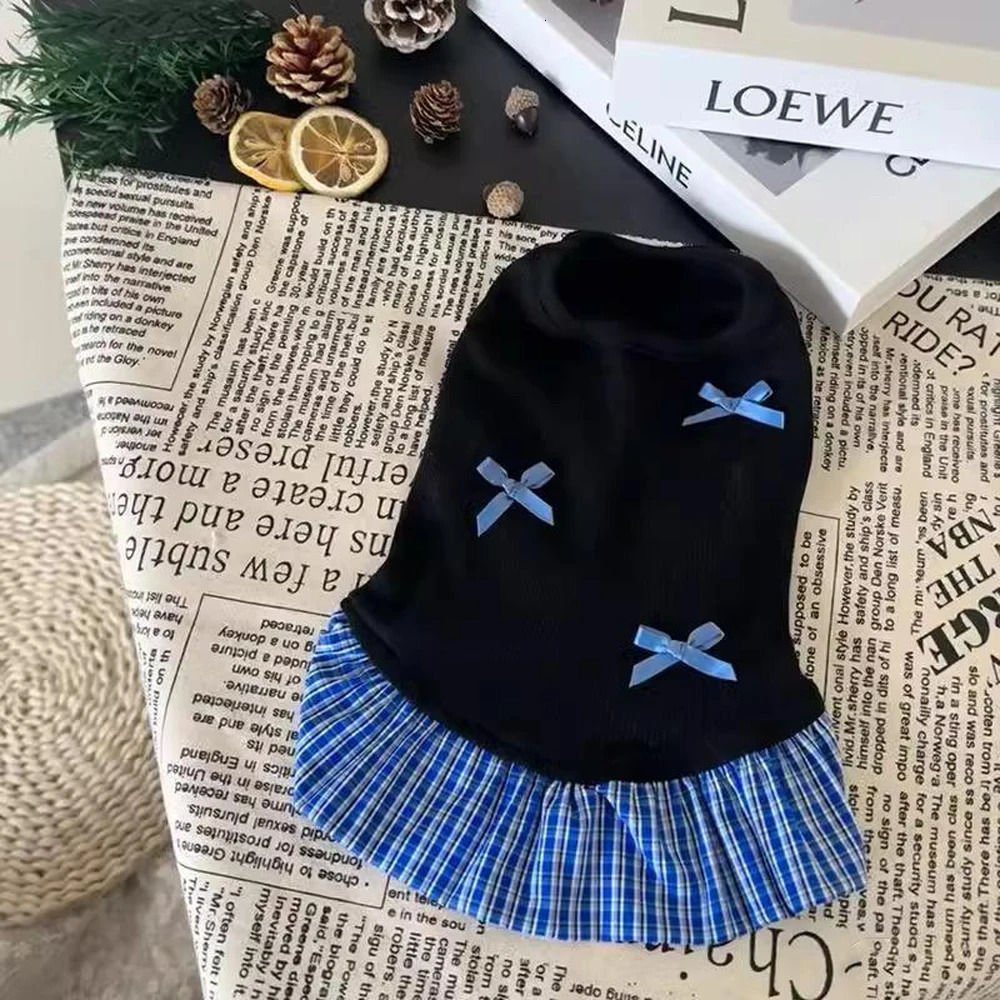 Puppy Clothes Summer Thin Bow Strappy Small Dog Princess Skirt Cute Cat Dress for Medium Dogs Chihuahua Clothing 250729