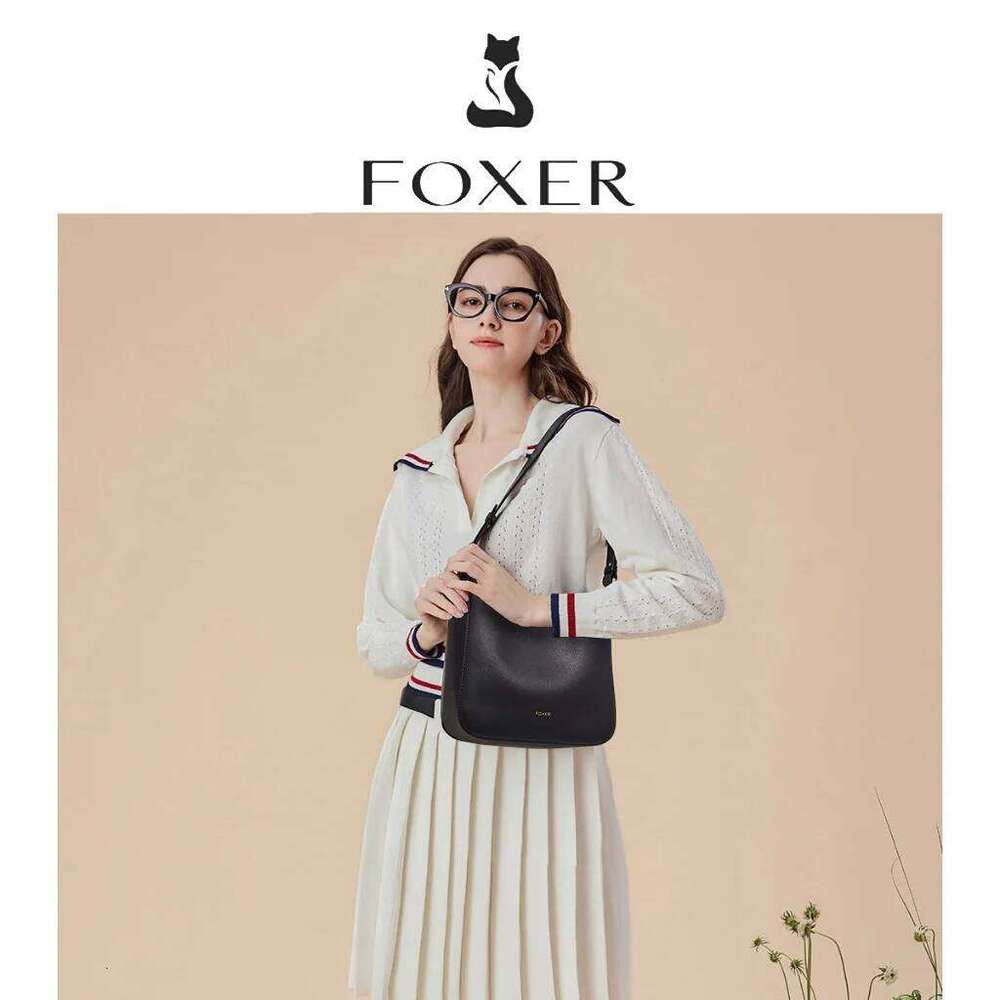 FOXER Simple Women Shoulder Daily Commuting Tote PU 2025 Casual Female Large Bucket Bag