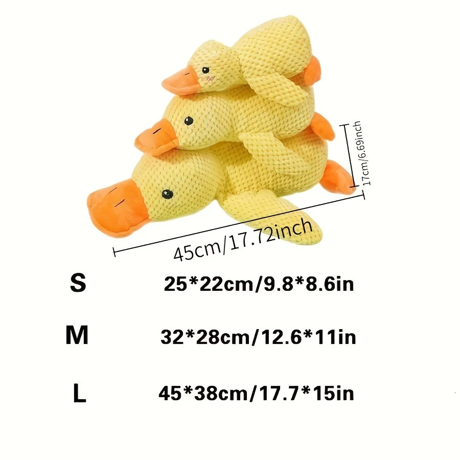 Plush Squeaky Duck Dog ToyBiteResistant Soft Chew Toy for Medium to Small Breeds with Interactive Sound Effects Play Training 250729