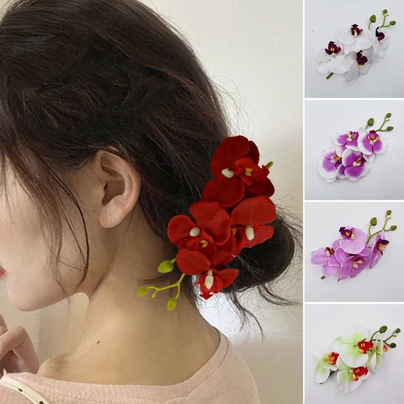 1PC Fashion Flowers Hair Clips Women Bohemia Bridal Orchid Hairpins Wedding Accessories Girls Barrette Beach Hair Accessories Z250729