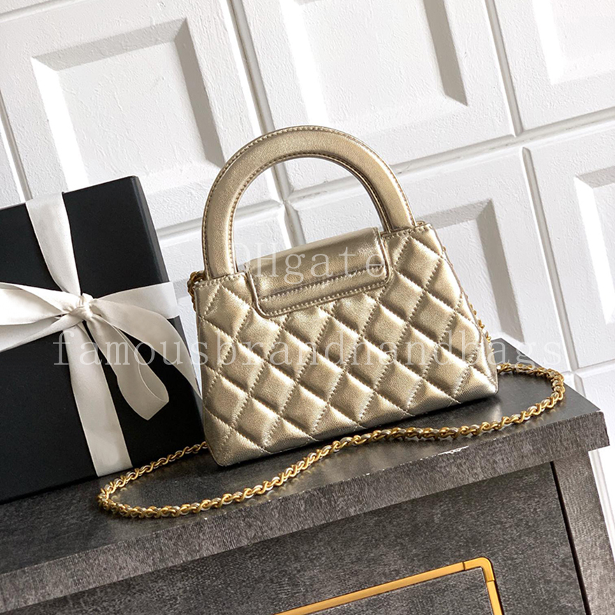 Mini Shopping Bag 19CM Shoulder Bag Designer Handbag Calfskin Chain Bags Mirror Quality Calfskin Crossbody Bag With Box 24C27A