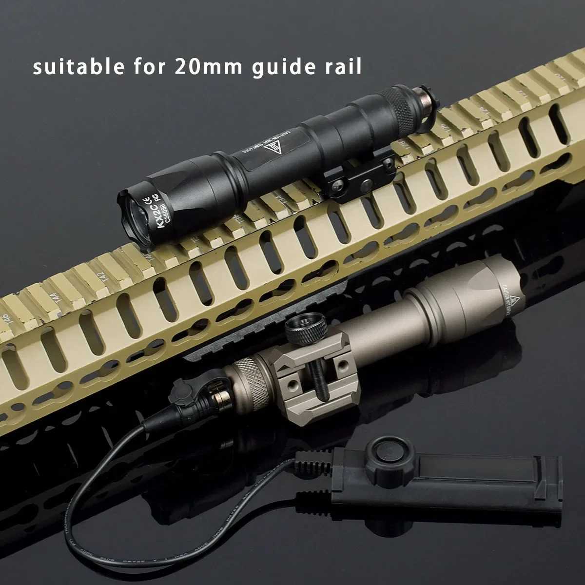 Tactical SF M600 M300 Airsoft Powerful Flashlight Dual Switch AR15 Rifle 20mm Rail Hunting Weapon LED Gun Lamp Scout Lights XJ250728