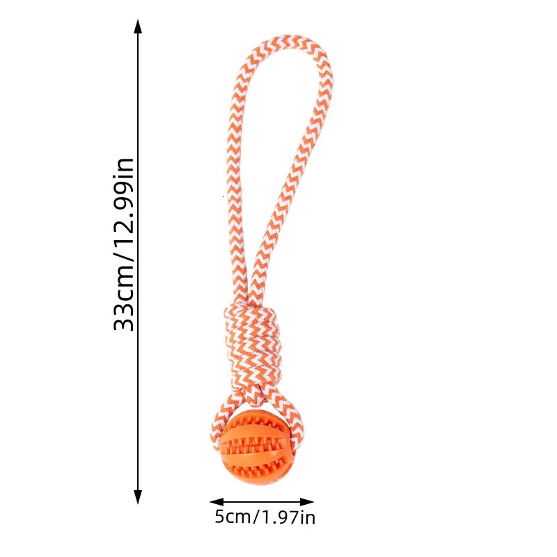 Dog Ball Toy with Rope Interactive Leaking Balls for Small Medium Dogs ChewResistant Pet Tooth Cleaning 250729
