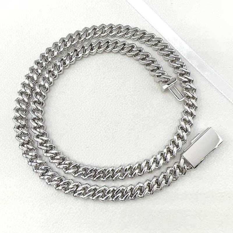 8mm Diamond 925 Sterling Silver Iced Out Prong Setting Vvs Moissanite Cuban Link Chain