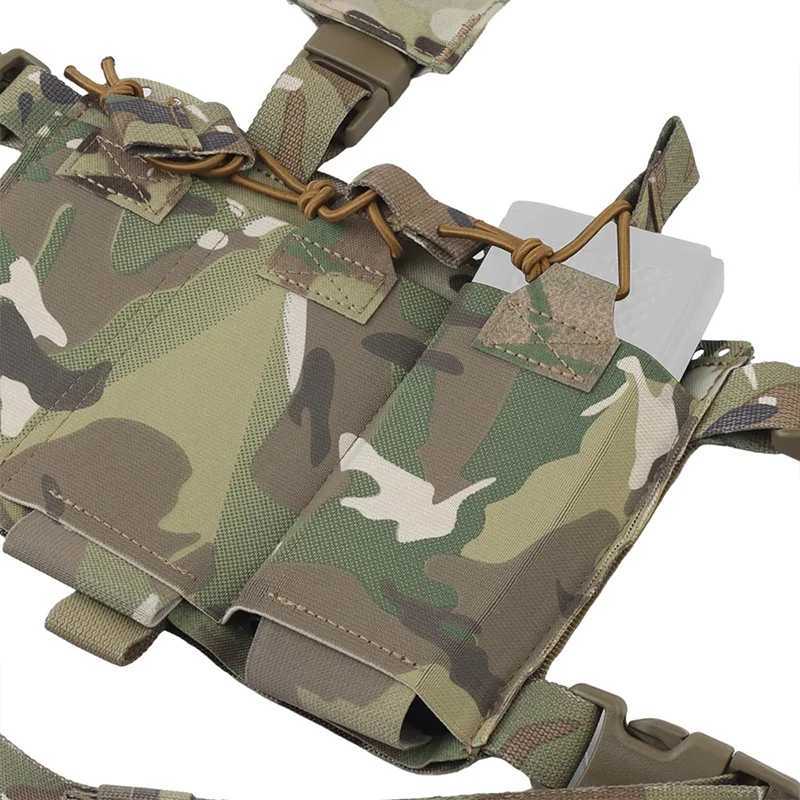 Alpha 34 Split Front Chest Rig Modular Quick Release System Laser Cut Mount Panels for Hunting Simulation Gear Storage Z250728
