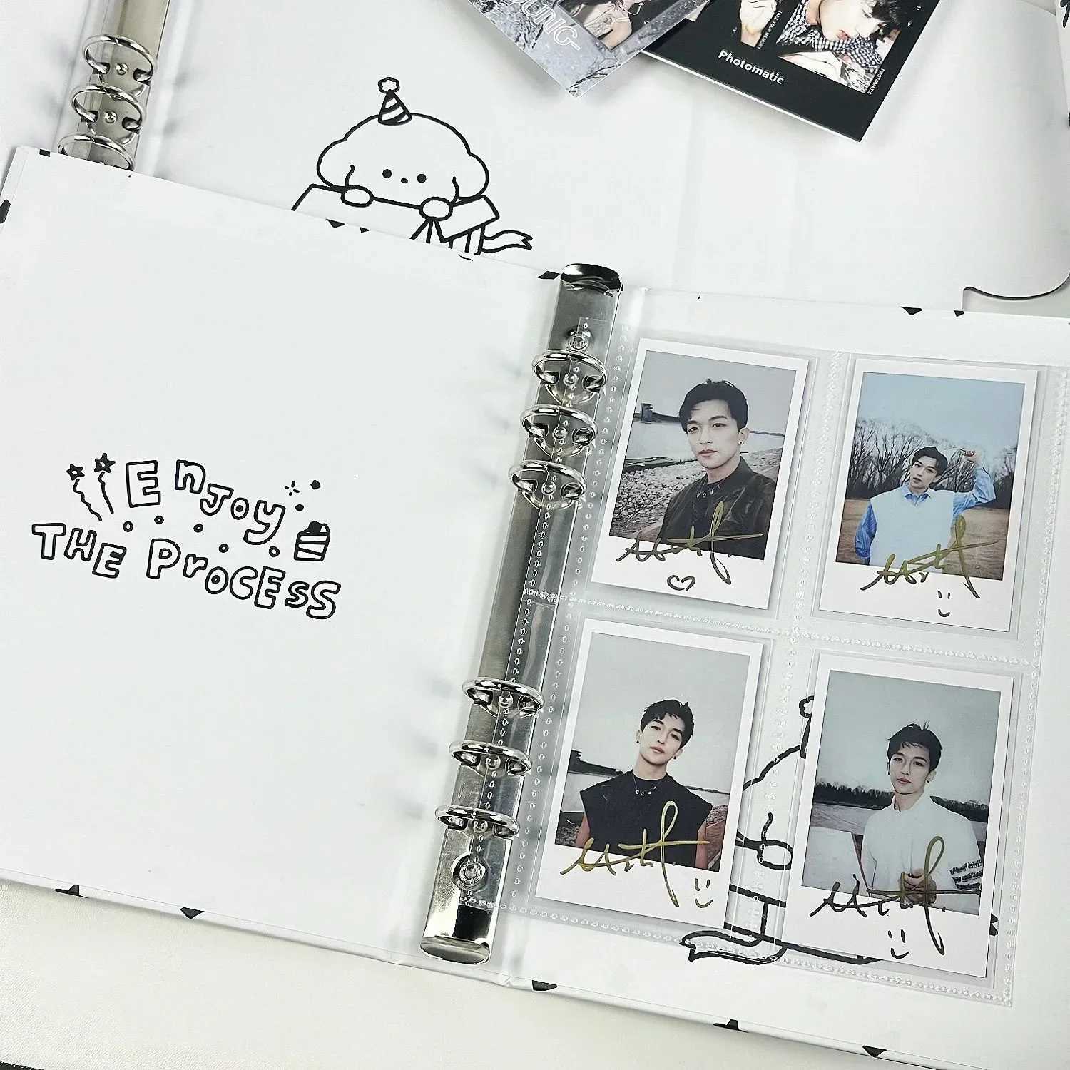 IFFVGX Puppy A5 Binder Photocard Holder Kpop Idol Photo Album Kaii Photocards Collect Book Album for Photographs Photocard Packaging Supplies Z250729