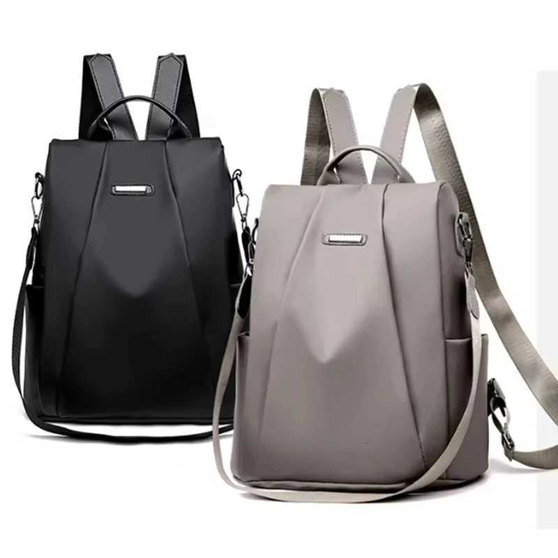New Womens Multifunction Backpack Casual Solid Color School Bag For Girls Fashion Detachable Strap Travel Shoulder Bag S250728